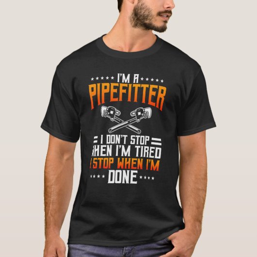 Pipefitter Steamfitter Tradesman Plumber Pipefitte T-shirt (Voorkant)