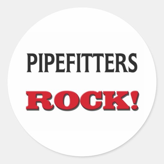 Pipefitters Rock Ronde Sticker (Voorkant)