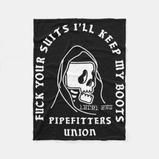 Pipefitters Union Local 250 La Reaper Skull Uw S Fleece Deken