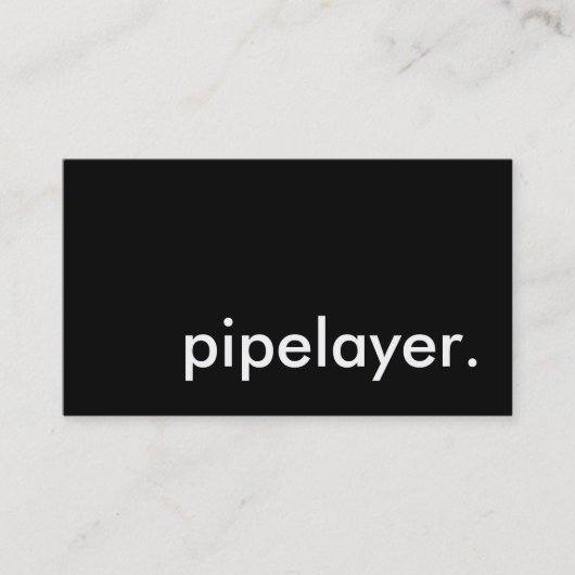 pipelayer. visitekaartje (Voorkant)