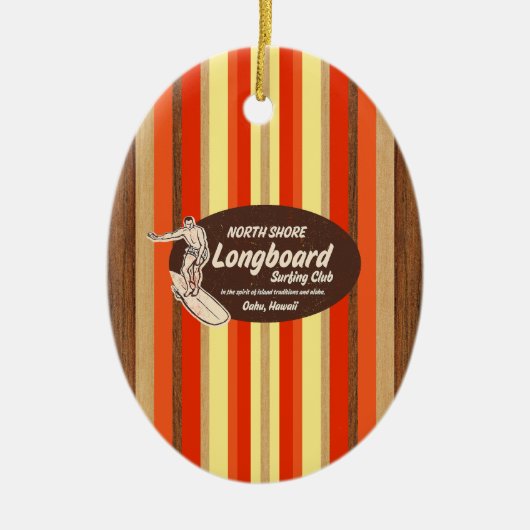 Pipeline Vintage Surboard Ornement (Devant)