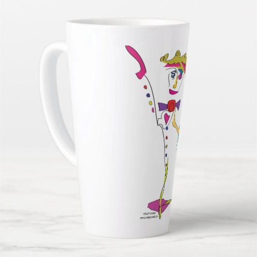 'Piper' - "Be Yourself" (O. Wilde) Latte Mug Rev. (Angle gauche)