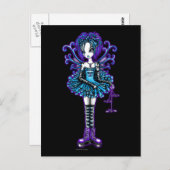 "Piper" Briefkaart Gothic Dragonfly Fae (Voorkant / Achterkant)