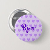 Piper in Paars Ronde Button 5,7 Cm (Voorkant /achterkant)