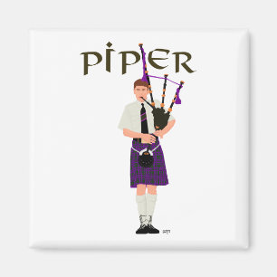 PIPER Paarse Ruit Magneet