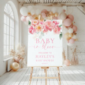 Piper Peony Baby En Fleur Douche Affiche de bienve