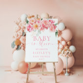 Piper Peony Baby En Fleur Douche Affiche de bienve