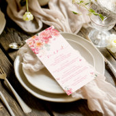 Piper Peony Butterfly Bridal Menu et Merci