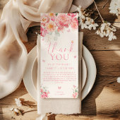 Piper Peony Butterfly Bruidsmenu & Dank u Menu