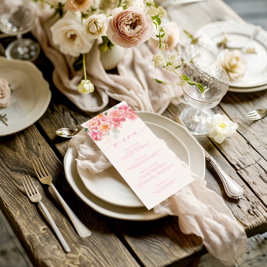 Piper Peony Floral Long Menu & Merci