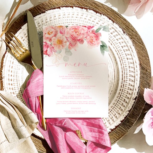 Piper Peony Floral Menu & Merci