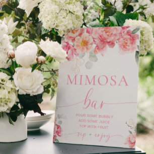 Piper Peony Floral Vrijgezellenfeest Mimosa Bar Te Poster