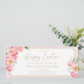 Piper Peony Happy Easter Gift Voucher Kaart (Staand voorkant)