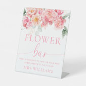 Piper Pioen Bloemen Bloem Bar Reclamebord Met Voetstuk (Voorkant)