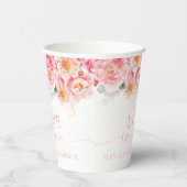 Piper Pioen Bloemen Liefde In Bloom Vrijgezellenfe Papieren Bekers (Rechts)
