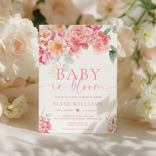 Piper Pioen Bloemige Baby In Bloom Baby Borrel Kaart