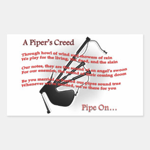 Piper's Creed Rechthoekige Sticker