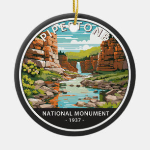 Pipestone Nationaal Monument Minnesota Circle Keramisch Ornament