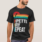 Pipetteer PCR Retro DNA Lab Scien herhalen T-shirt (Voorkant)