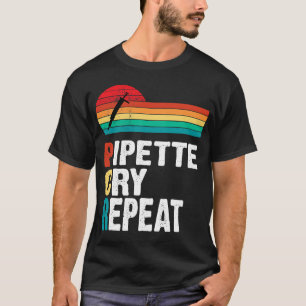 Pipetteer PCR Retro DNA Lab Scien herhalen T-shirt