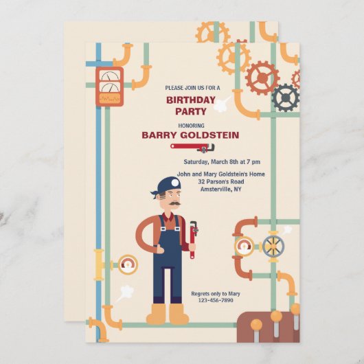 Pipeworks-uitnodiging Kaart (Voorkant / Achterkant)