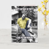 PIPI VINTAGE DE CARTE D'ANNIVERSAIRE DE PHOTO DE (Fleur jaune)