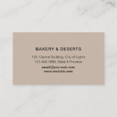 Piping Bag Baking Cupcake gebak Chef Visitekaartje (Achterkant)