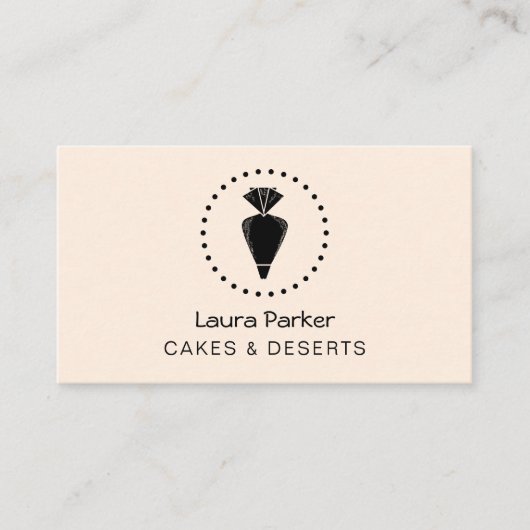 Piping Bag Baking Cupcake gebak Chef Visitekaartje (Voorkant)
