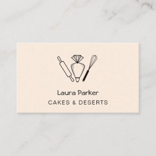Piping Bag Whisk Baking Cupcake gebak Chef Busin Visitekaartje