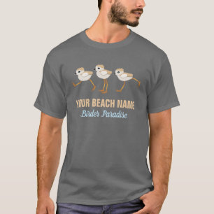 Piping Plover Birder Custom Favoriete Strand T-shirt