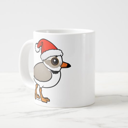 Piping Plover Santa Extra Grote Mok (Voorkant links)