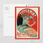 Pippermint, Jules Chéret Briefkaart (Voorkant / Achterkant)