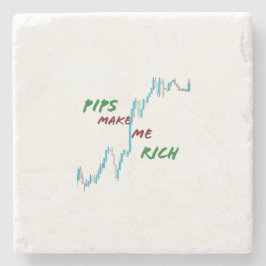 PIPS MAKEN ME RIJK STENEN ONDERZETTER