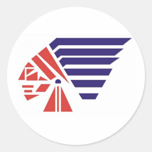 Piqua Youth Football Indians Spirit Draag Ronde Sticker