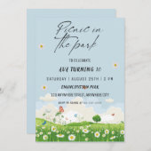 Pique-Nique Dans Le Parc Anniversaire Invitation (Devant / Derrière)