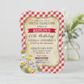 Pique-nique de campagne avec le Invitation d'anniv (Debout devant)