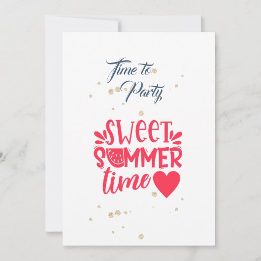 Pique-nique d'été Barbeque Party Invitation (Dos)