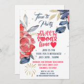 Pique-nique d'été Barbeque Party Invitation (Devant / Derrière)