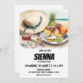 Pique-nique d'été casquette Invitation (Devant / Derrière)