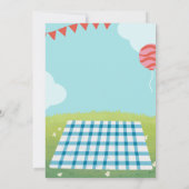 Pique-nique d'été Invitation d'anniversaire (Dos)