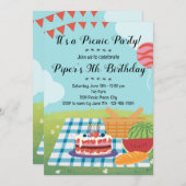 Pique-nique d'été Invitation d'anniversaire (Devant / Derrière)