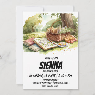 Pique-nique d'été sous l'arbre Invitation