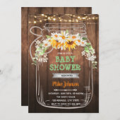 Pique-nique nuptiale douche mason jar invitation a (Devant / Derrière)