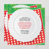 Pique-nique Sortie BBQ Fête Invitation Plat (Devant / Derrière)