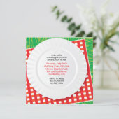 Pique-nique Sortie BBQ Fête Invitation Plat (Debout devant)