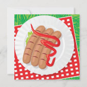 Pique-nique Sortie BBQ Fête Invitation Plat (Dos)