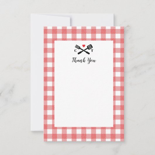 Pique-nique Tissu BBQ Merci Note (Devant)