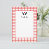 Pique-nique Tissu BBQ Merci Note (Debout devant)