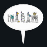 Piques À Gâteau Les monuments de New York City à Hanoukka Chanukah<br><div class="desc">Il présente une illustration originale en stylo et en encre de divers monuments de New York "habillés" pour la saison des fêtes. Parfait pour Hanoukka divertissant ! Ne vois-tu pas ce que tu cherches ? Vous avez besoin d'aide pour la personnalisation ? Contactez Rebecca pour avoir quelque chose conçu pour...</div>