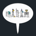Piques À Gâteau Les monuments de New York City à Hanoukka Chanukah<br><div class="desc">Il présente une illustration originale en stylo et en encre de divers monuments de New York "habillés" pour la saison des fêtes. Parfait pour Hanoukka divertissant ! Ne vois-tu pas ce que tu cherches ? Vous avez besoin d'aide pour la personnalisation ? Contactez Rebecca pour avoir quelque chose conçu pour...</div>